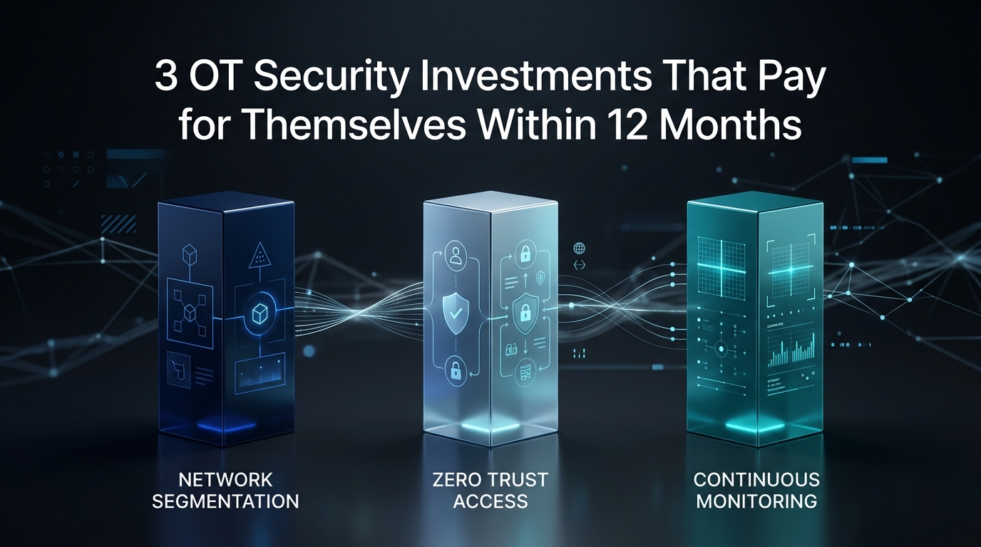 3 OT Security Investments With 12-Month ROI (Vendor Consolidation, Zero-Inbound, Audit)