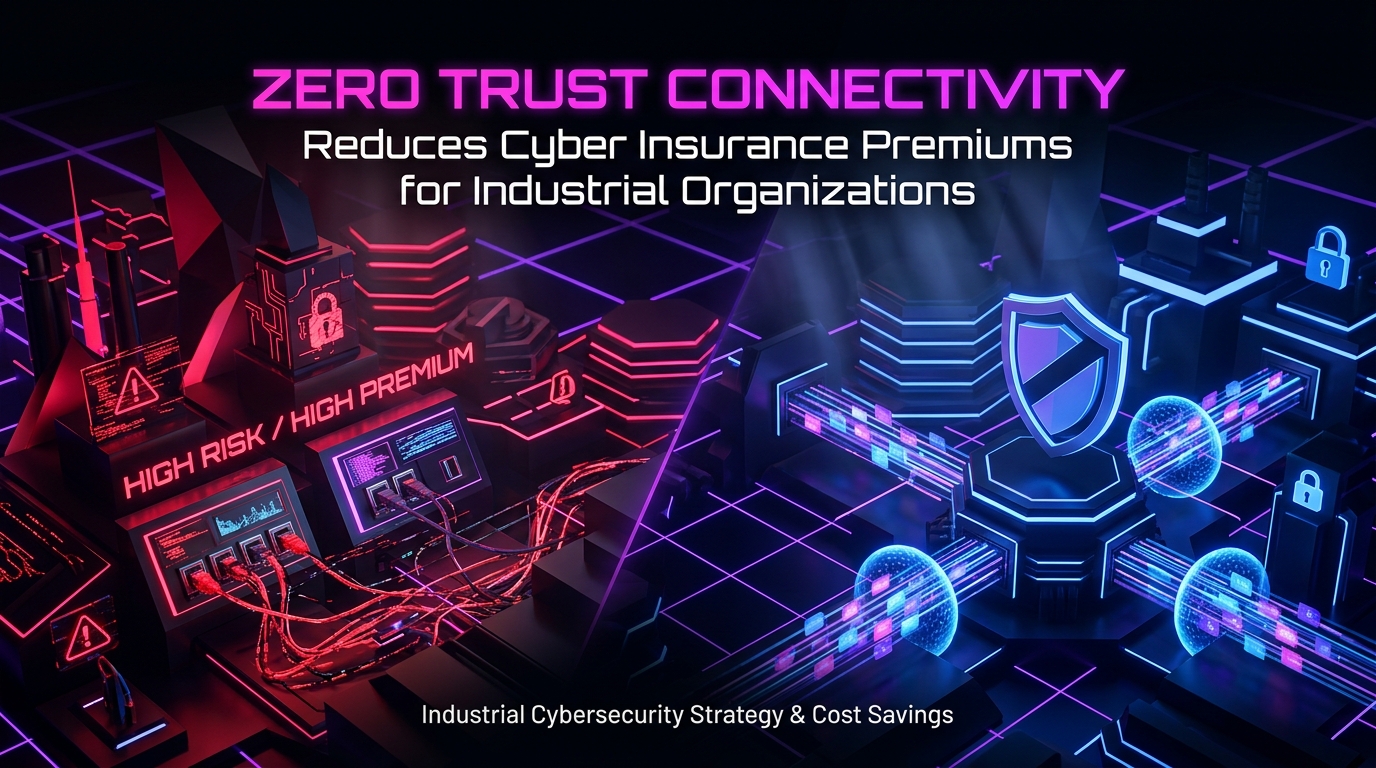 How Zero Trust Connectivity Reduces Cyber Insurance Premiums for Industrial Organizations